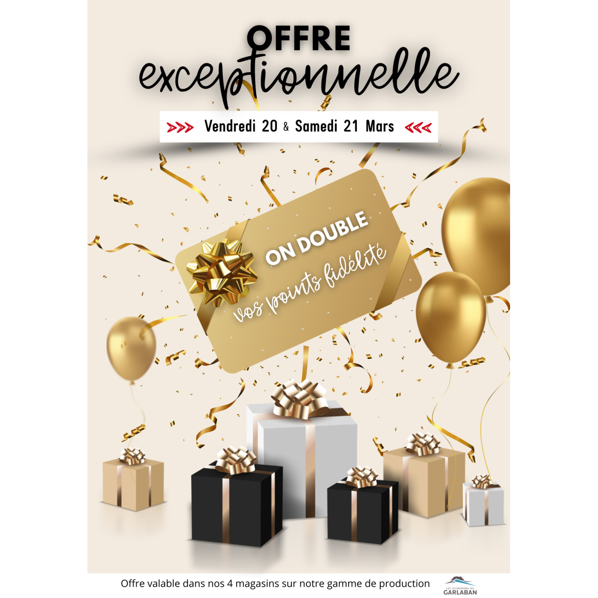 On double vos points fidélité !