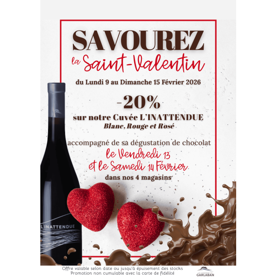 Savourez la Saint-Valentin !