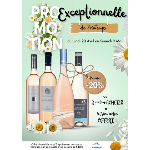 PROMOTION exceptionnelle de Printemps